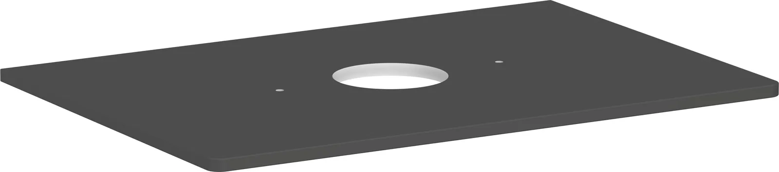 Xelu Q Console countertop 780/550 with central cut-out for vessel basin without tap hole