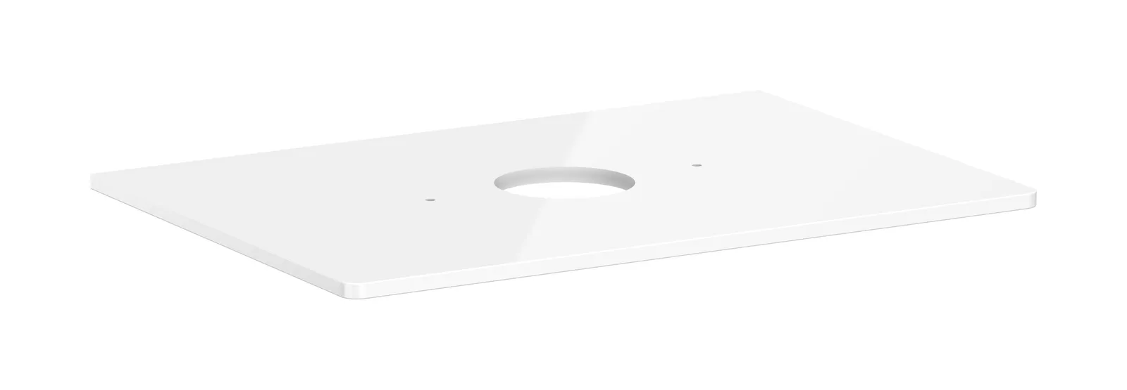 Xelu Q Console countertop 780/550 with central cut-out for vessel basin without tap hole