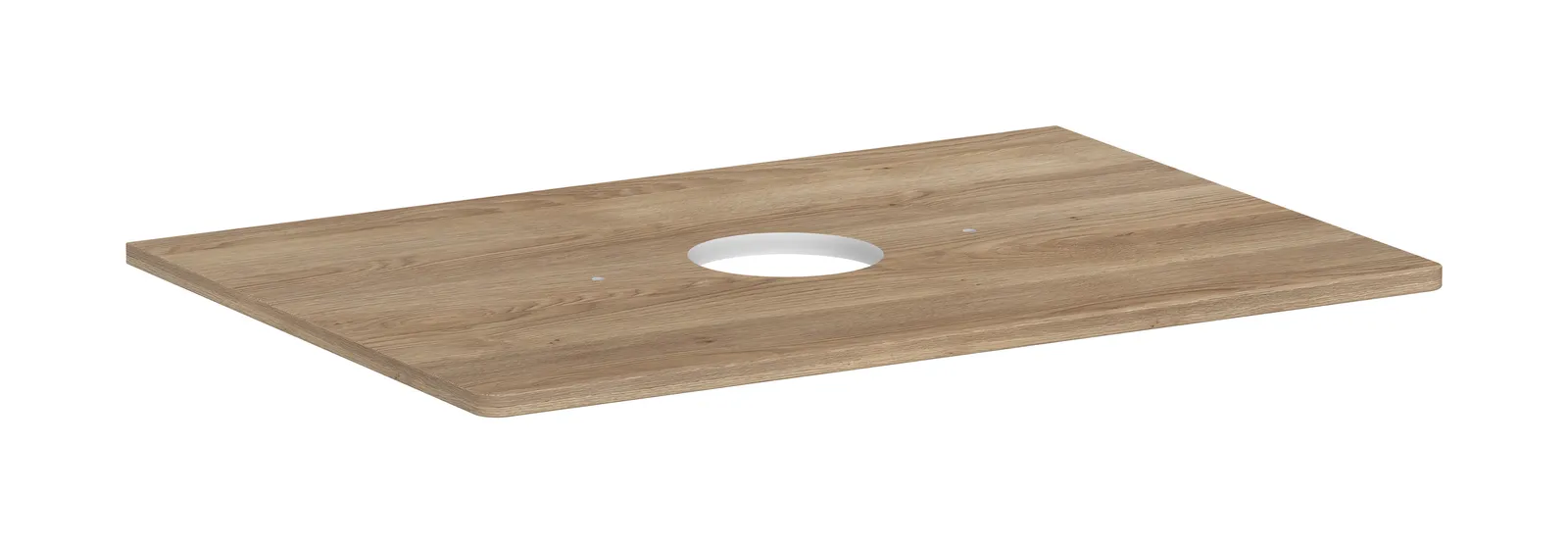 Xelu Q Console countertop 780/550 with central cut-out for vessel basin without tap hole