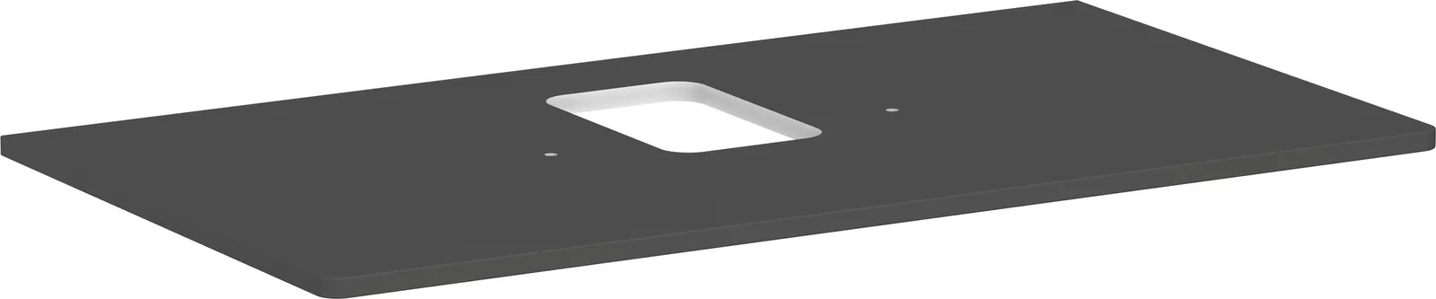 Xelu Q Console countertop 980/550 with central cut-out for vessel basin with tap hole