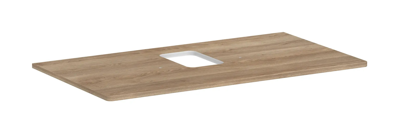 Xelu Q Console countertop 980/550 with central cut-out for vessel basin with tap hole