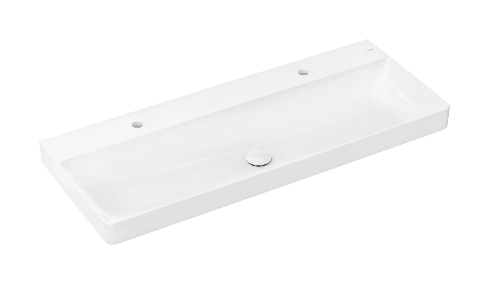 Xelu Q Stoleshnitsa-lavabo 1200/480, 2 joʻmrak teshiklari bilan, toshish teshigisiz, SmartClean