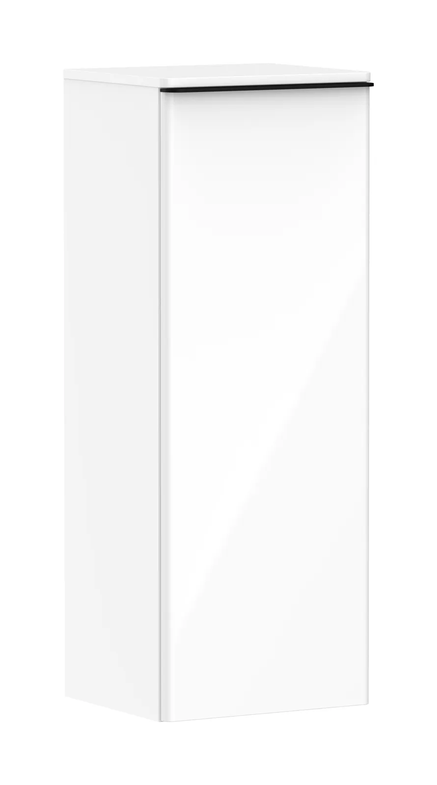 Xelu Q Half-height cabinet gloss white 400/350, hinges on the right
