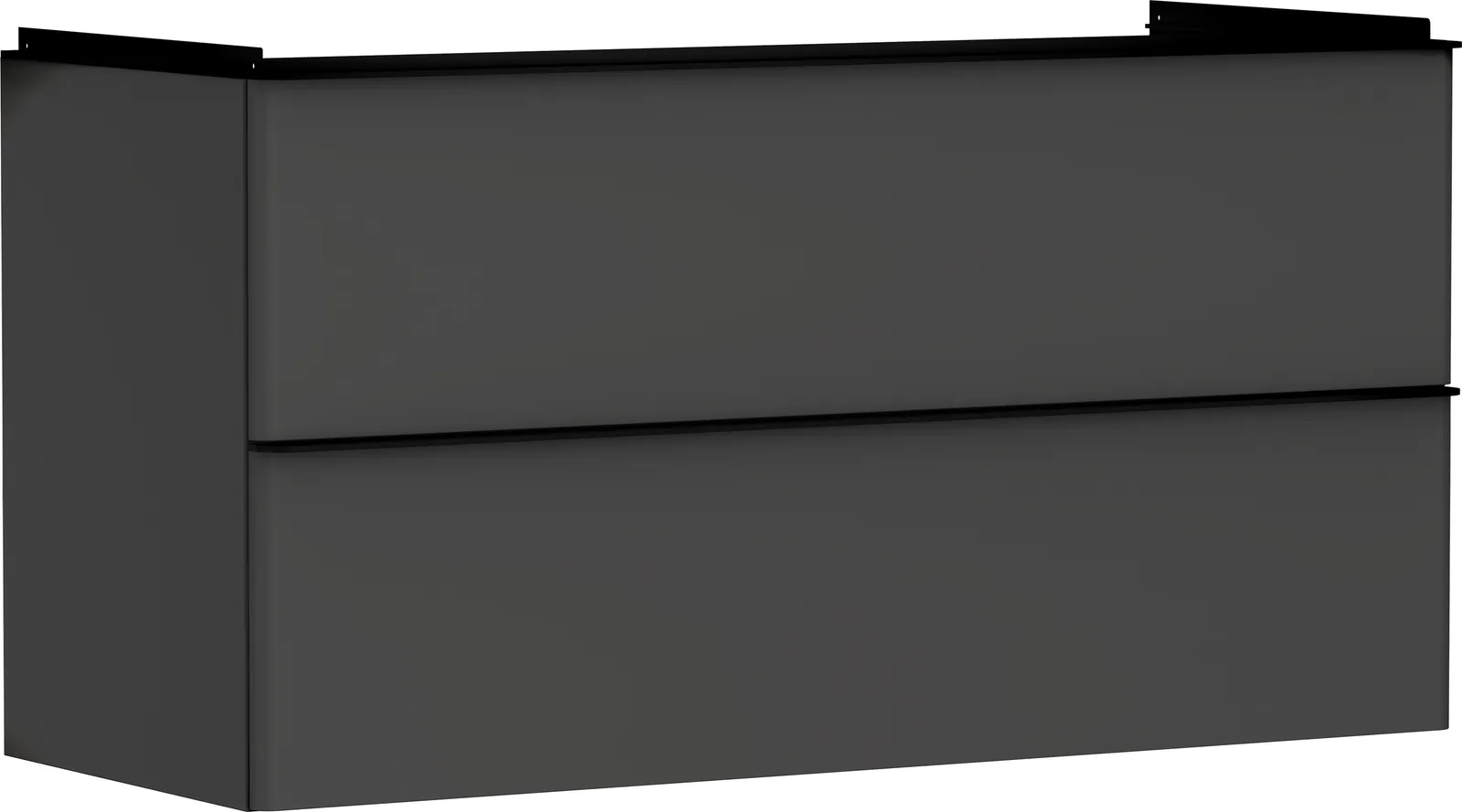 Xelu Q Vanity unit matt grey Diamond 1180/475 with 2 drawers for basin