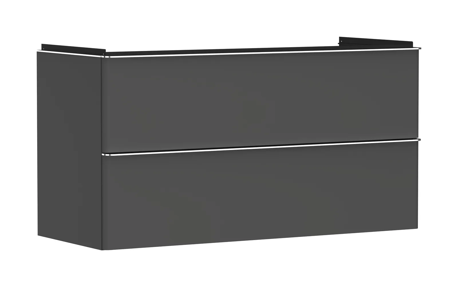Xelu Q Vanity unit matt grey Diamond 1180/475 with 2 drawers for basin