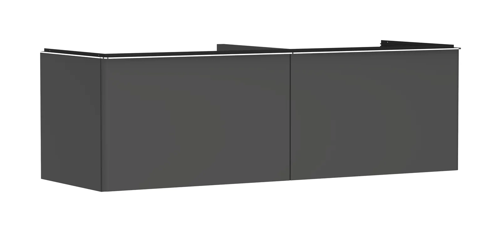 Xelu Q Lavabo tumbasi Diamond mat kulrang 1560/550, 2 tortmali bilan, konsol-stoleshnitsa uchun