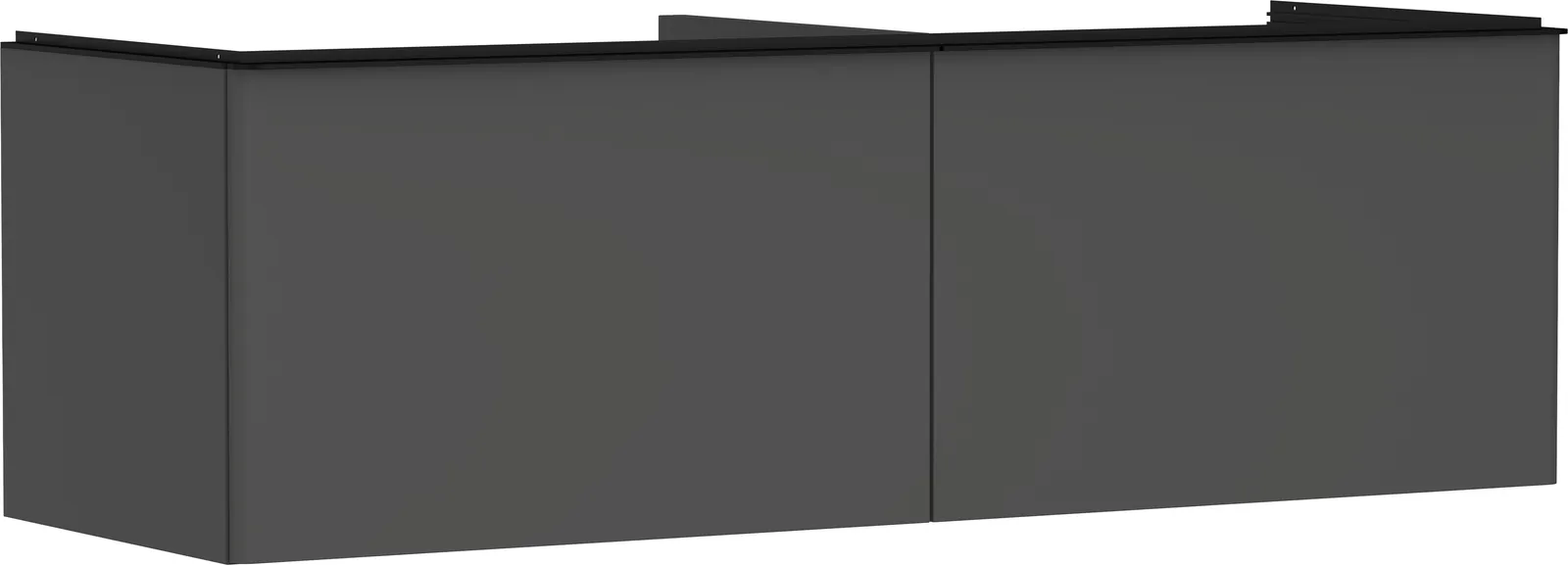 Xelu Q Lavabo tumbasi Diamond mat kulrang 1560/550, 2 tortmali bilan, konsol-stoleshnitsa uchun