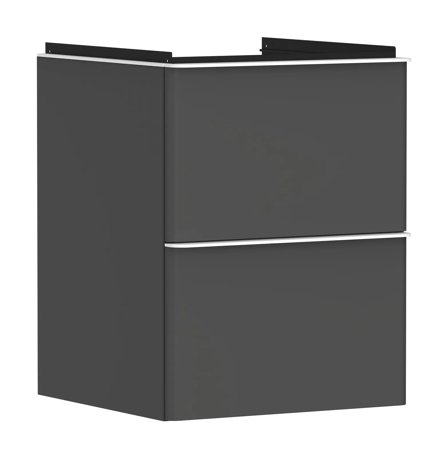 Xelu Q Vanity unit matt grey Diamond 480/475 with 2 drawers for hand basin