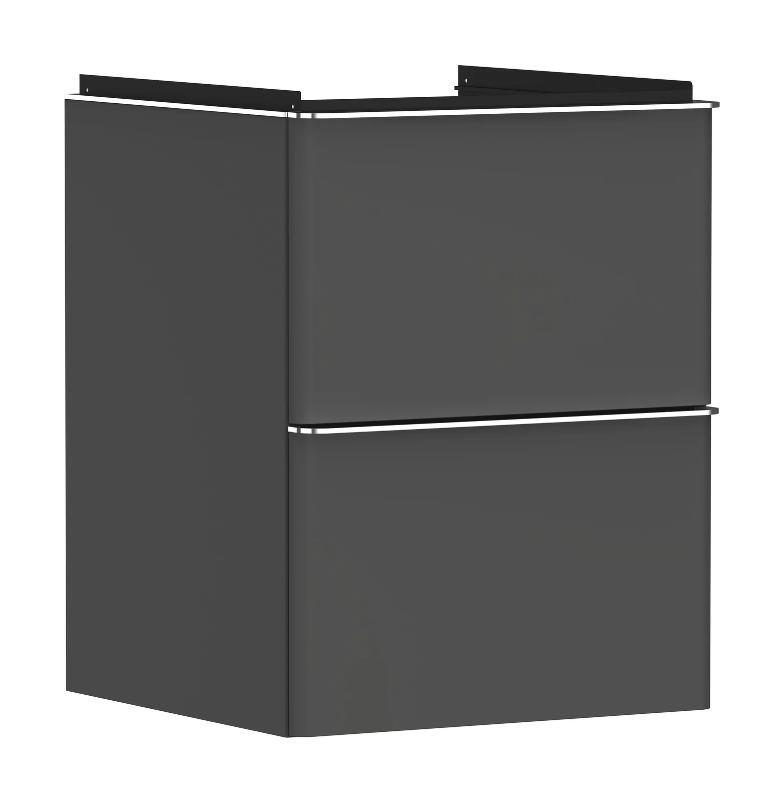 Xelu Q Vanity unit matt grey Diamond 480/475 with 2 drawers for hand basin