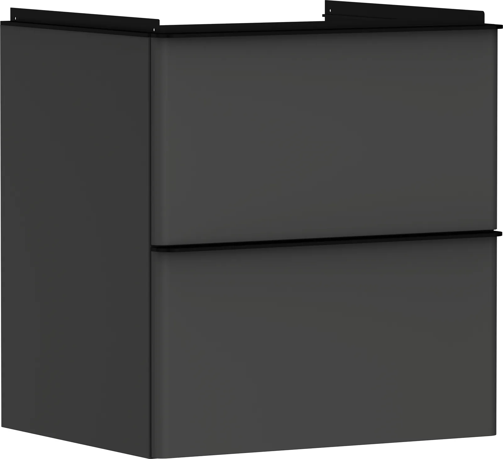 Xelu Q Vanity unit matt grey Diamond 580/475 with 2 drawers for basin