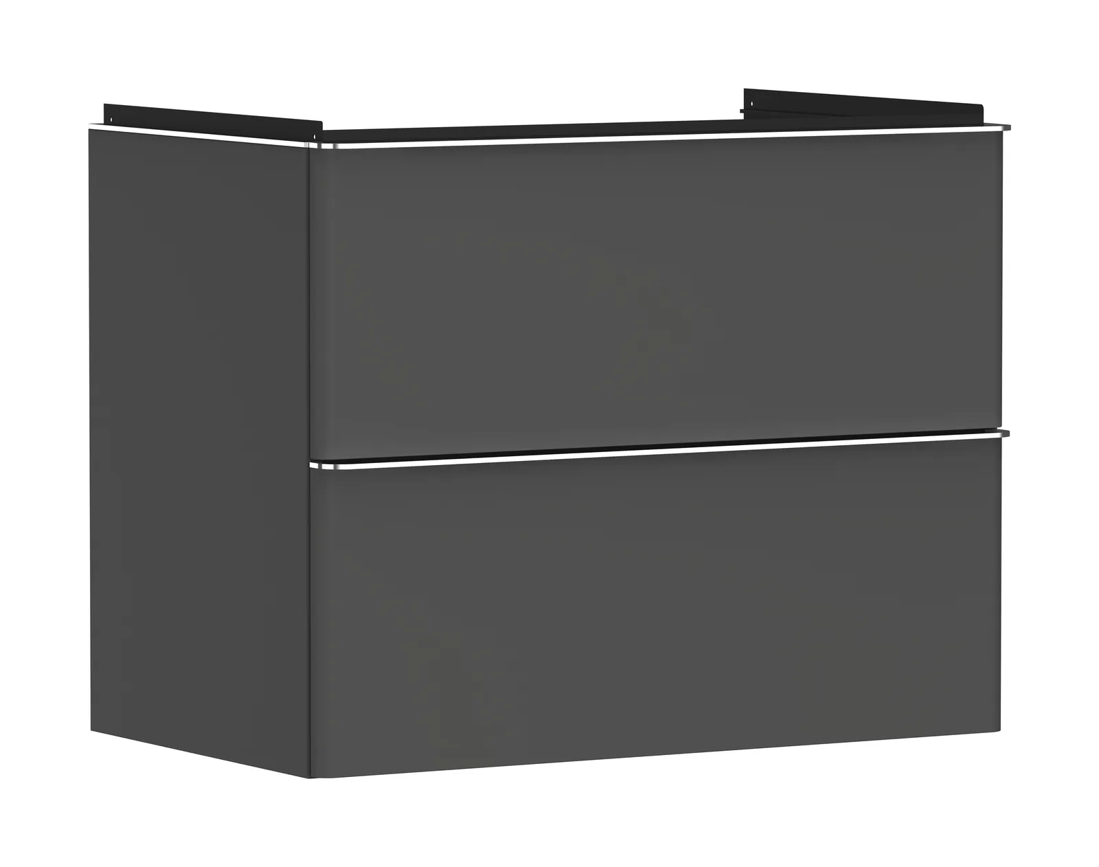 Xelu Q Vanity unit matt grey Diamond 780/475 with 2 drawers for basin