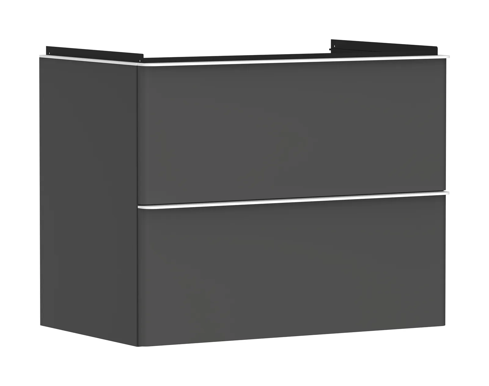 Xelu Q Vanity unit matt grey Diamond 780/475 with 2 drawers for basin