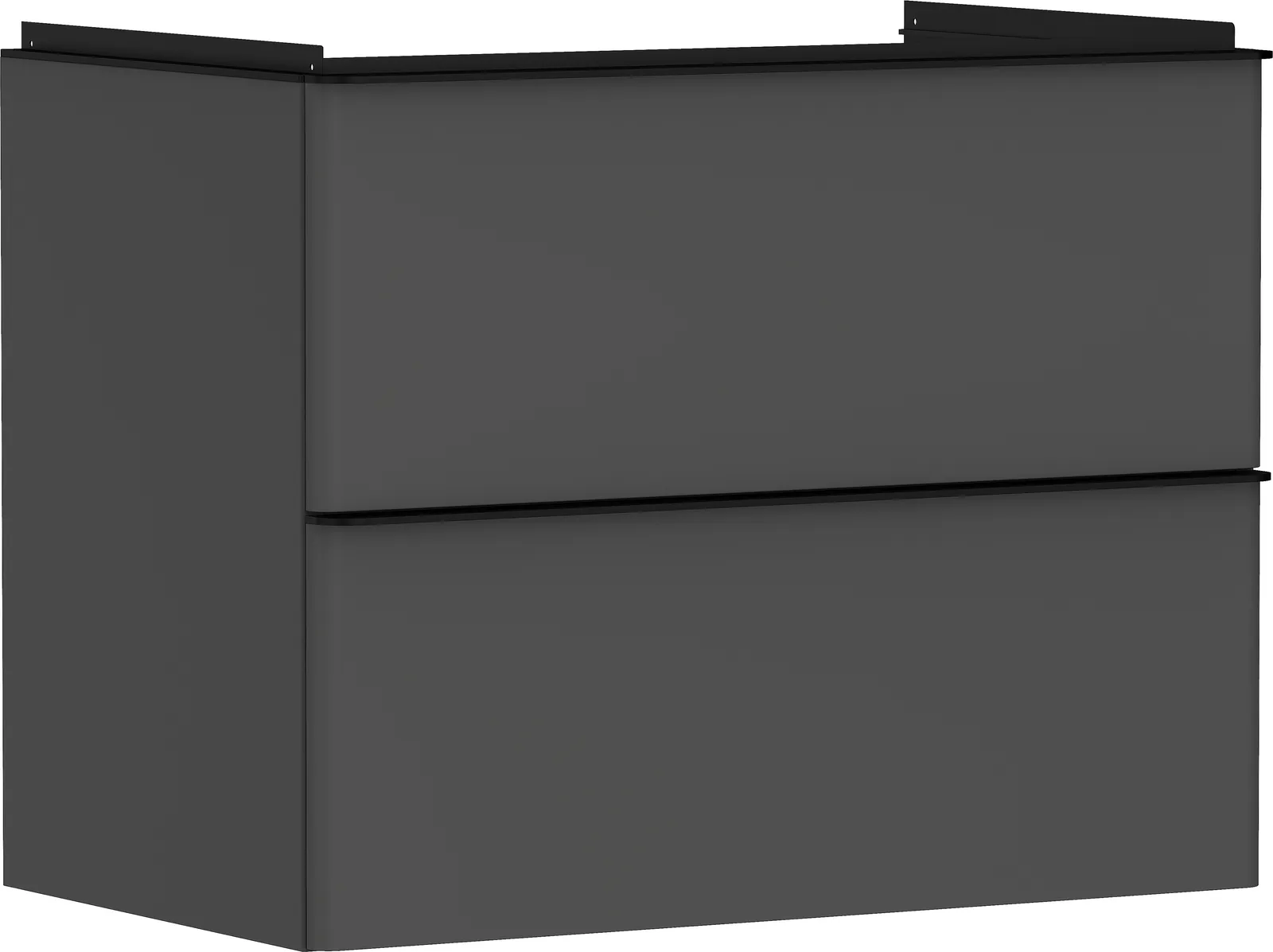 Xelu Q Vanity unit matt grey Diamond 780/475 with 2 drawers for basin