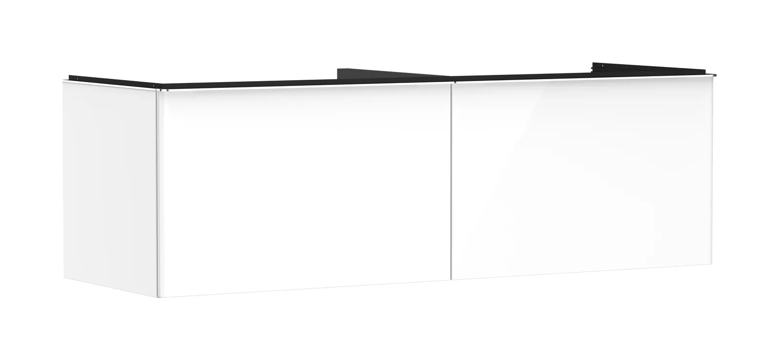 Xelu Q Vanity unit gloss white 1560/550 with 2 drawers for console countertop