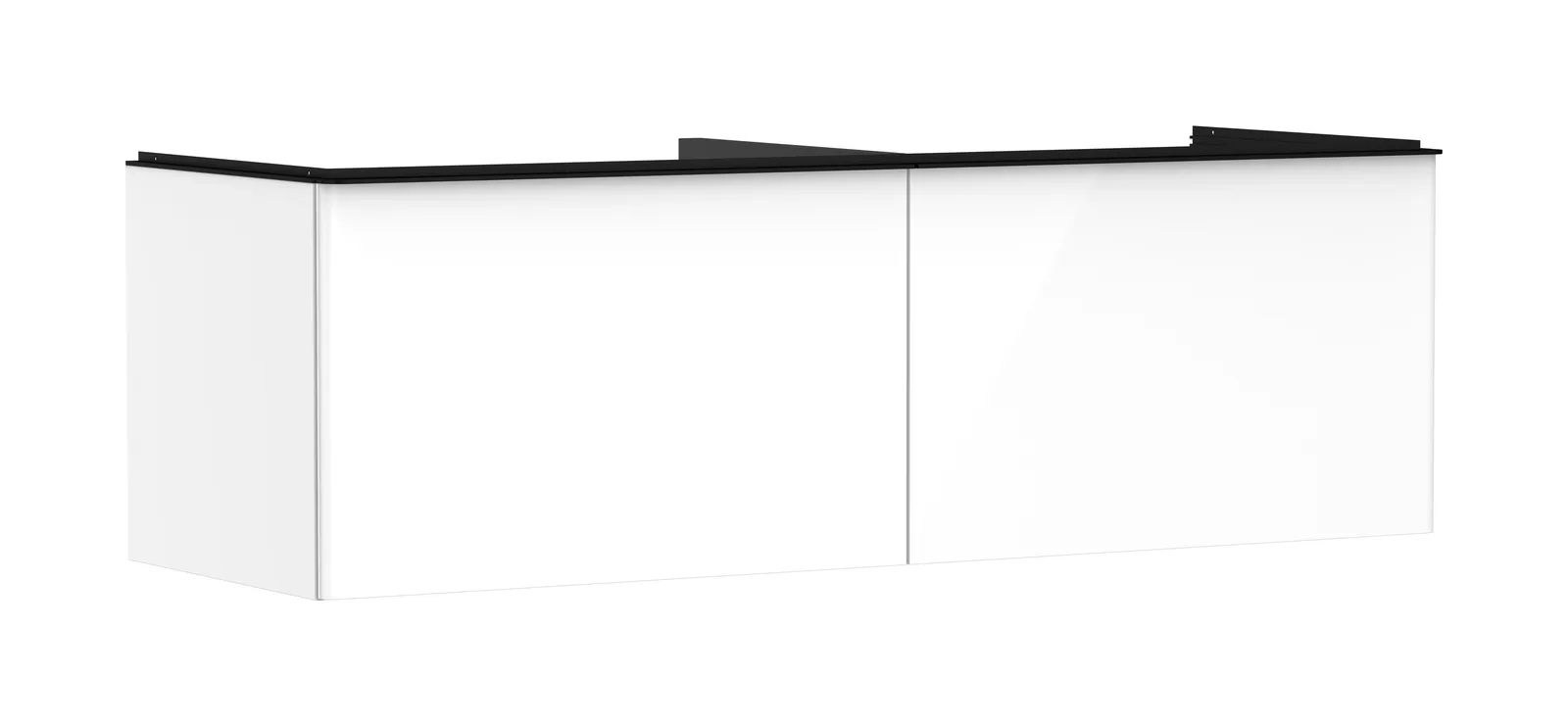 Xelu Q Vanity unit gloss white 1560/550 with 2 drawers for console countertop