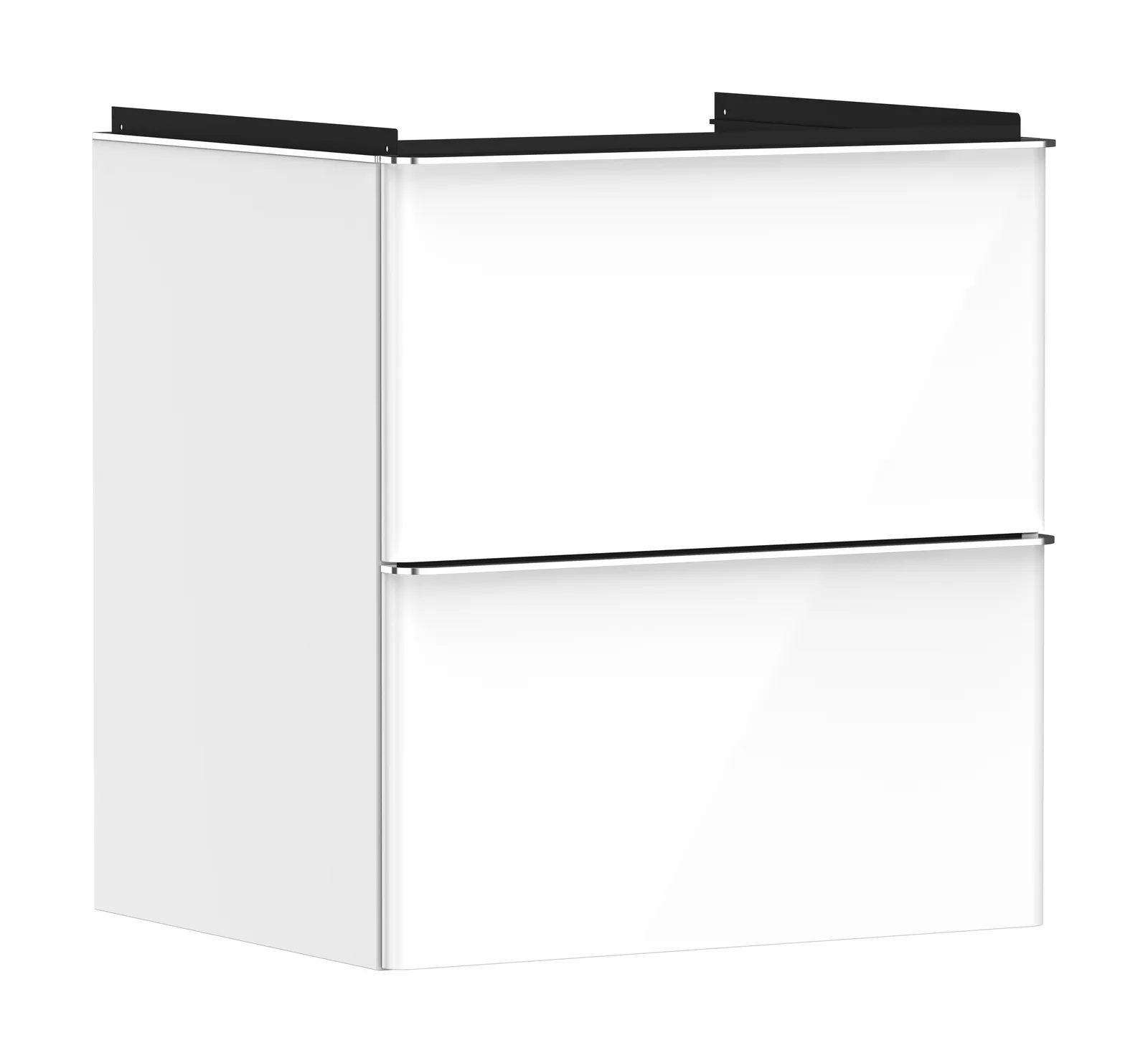 Xelu Q Vanity unit gloss white 580/475 with 2 drawers for basin