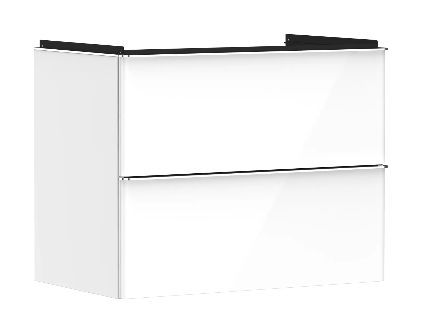 Xelu Q Vanity unit gloss white 780/475 with 2 drawers for basin