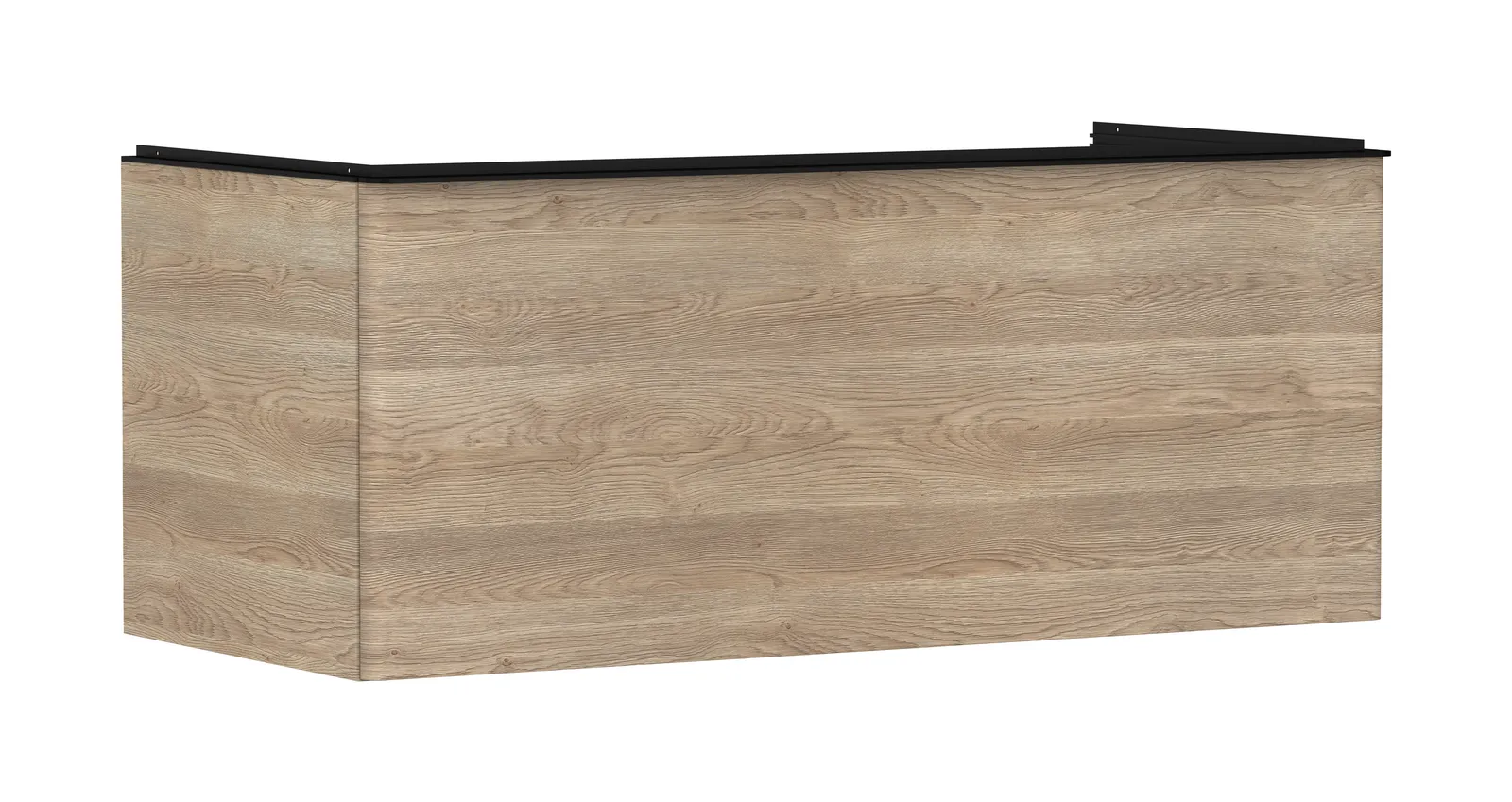 Xelu Q Vanity unit natural oak 1180/550 with 1 drawer for console countertop with central cut-out