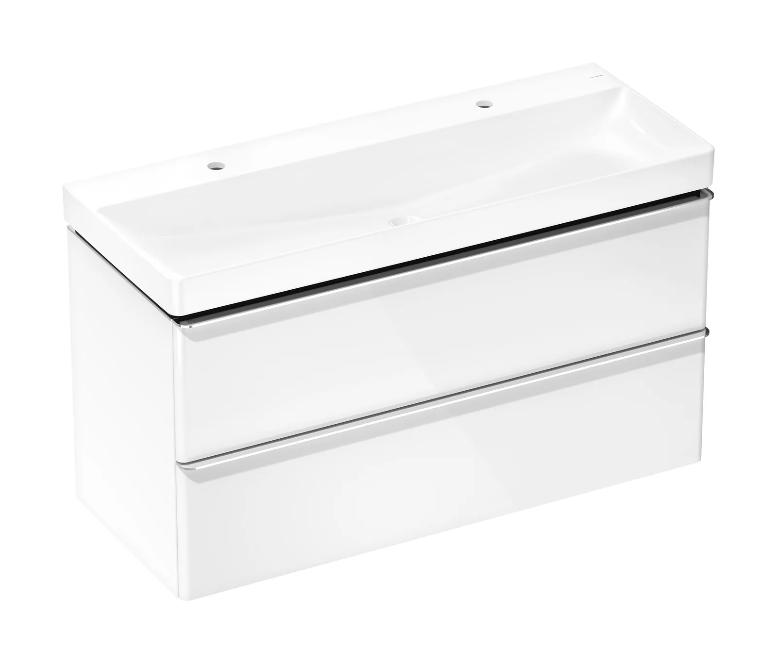 Xelu Q Furniture set with vanity unit gloss white 1180/475 with 2 drawers with basin
