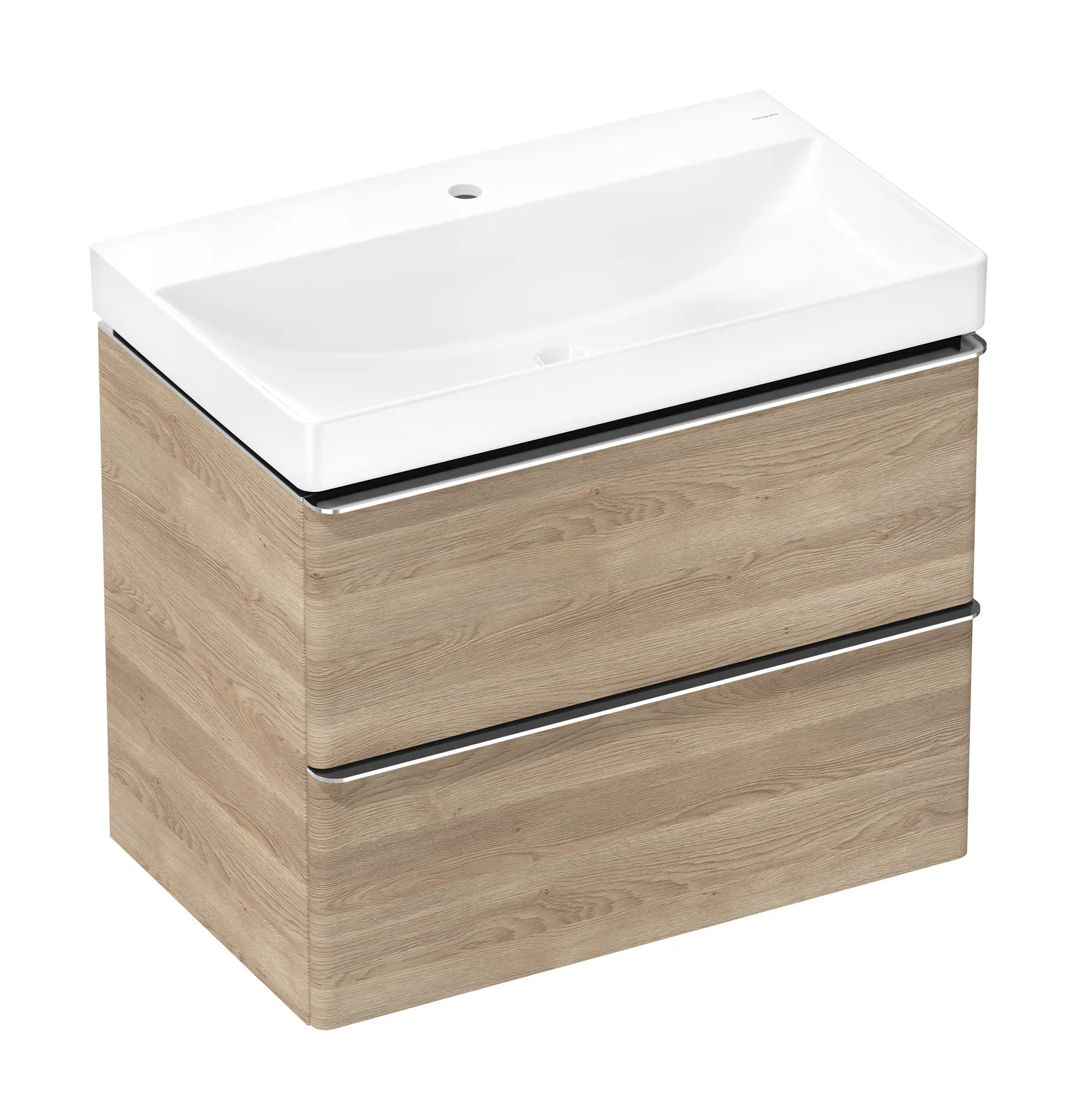 Xelu Q Furniture set with vanity unit natural oak 780/475 with 2 drawers with basin
