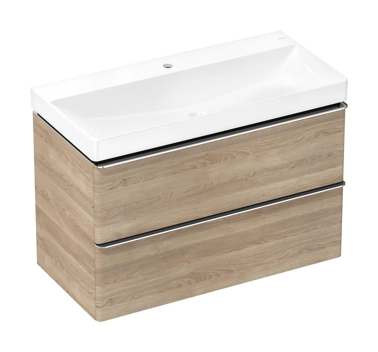 Xelu Q Furniture set with vanity unit natural oak 980/475 with 2 drawers with basin