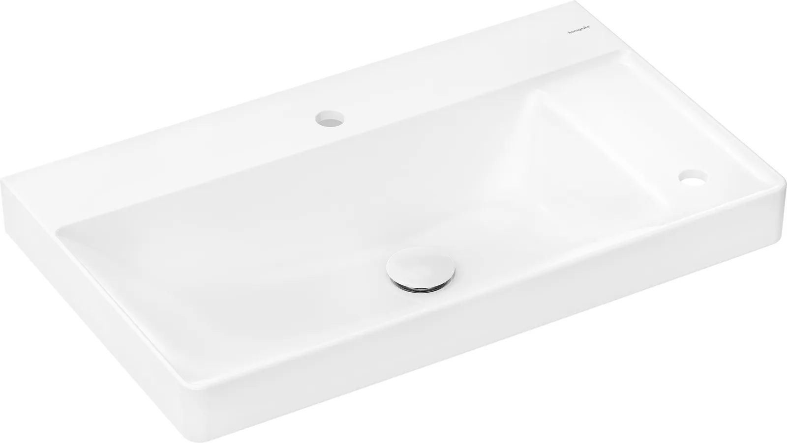 Xelu Q Basin with shelf on the right 800/480 with 2 tap holes without overflow, SmartClean