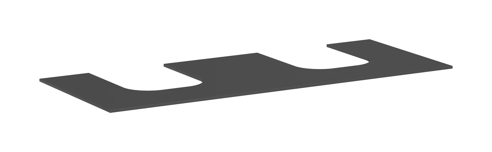 Xevolos E Console countertop 1370/550 with 2 cut-outs for countertop basin