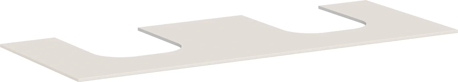 Xevolos E Console countertop 1370/550 with 2 cut-outs for countertop basin
