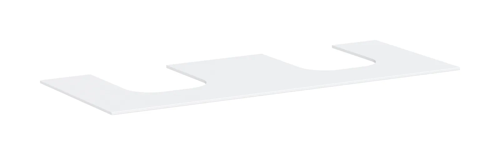 Xevolos E Console countertop 1370/550 with 2 cut-outs for countertop basin