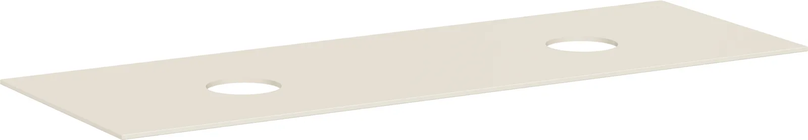 Xevolos E Console countertop 1570/550 with 2 cut-outs for bowl basin without tap hole