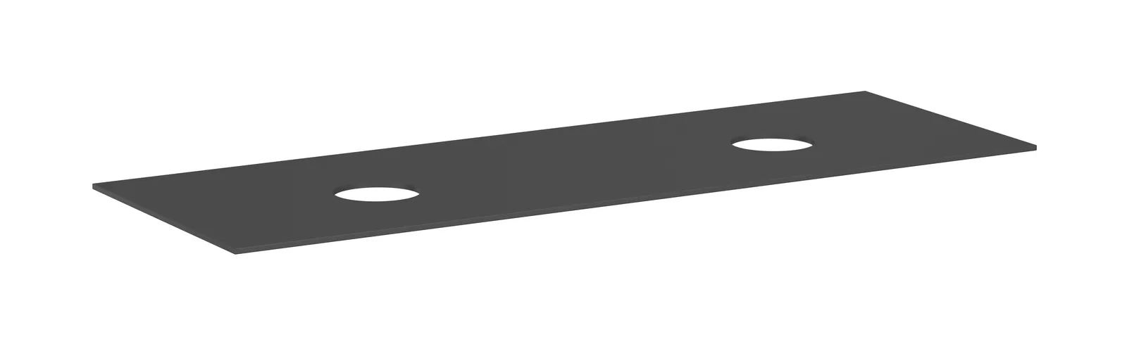 Xevolos E Console countertop 1570/550 with 2 cut-outs for bowl basin without tap hole