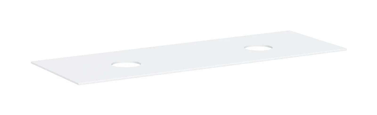 Xevolos E Console countertop 1570/550 with 2 cut-outs for bowl basin without tap hole