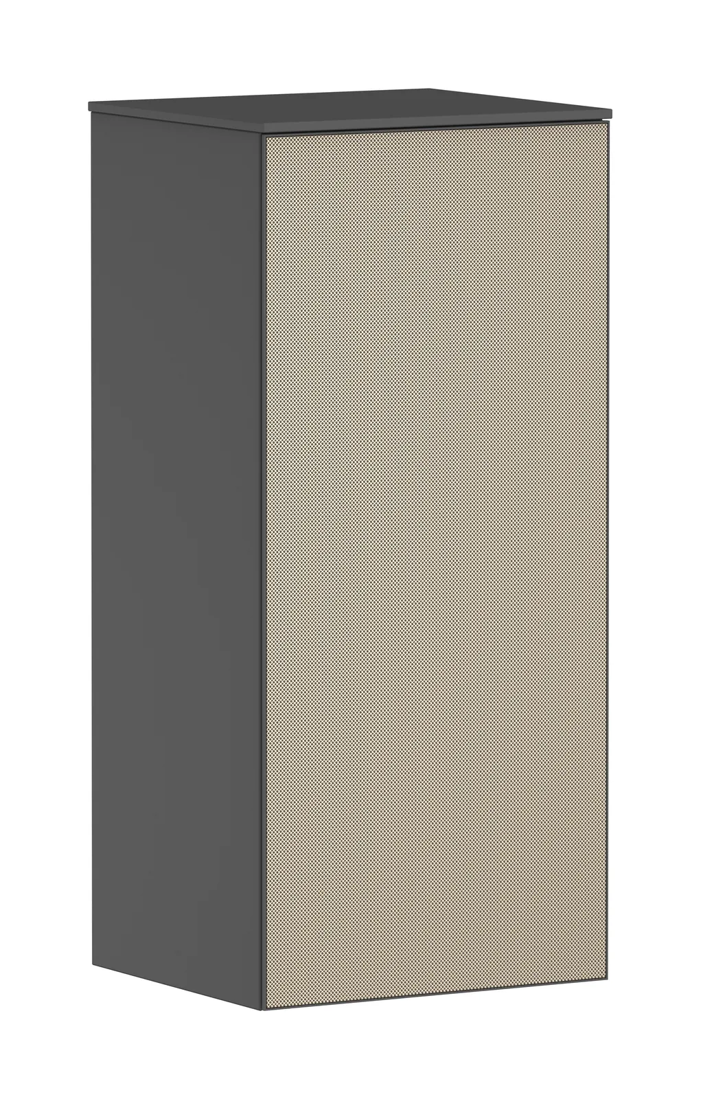 Xevolos E Half-height tall unit matt slate grey 400/360, hinges on the left