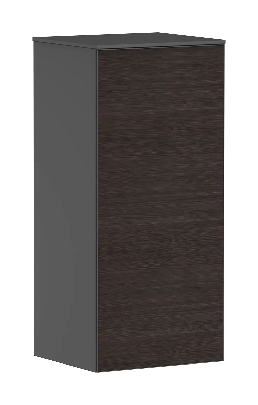 Xevolos E Half-height tall unit matt slate grey 400/360, hinges on the left