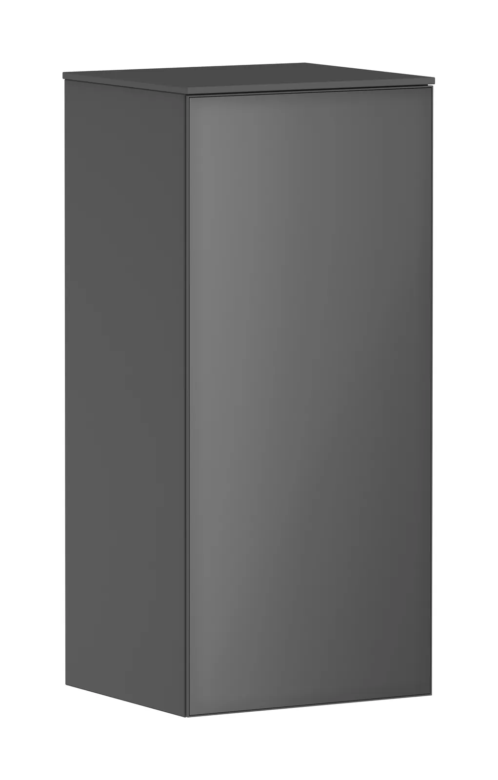 Xevolos E Half-height tall unit matt slate grey 400/360, hinges on the right