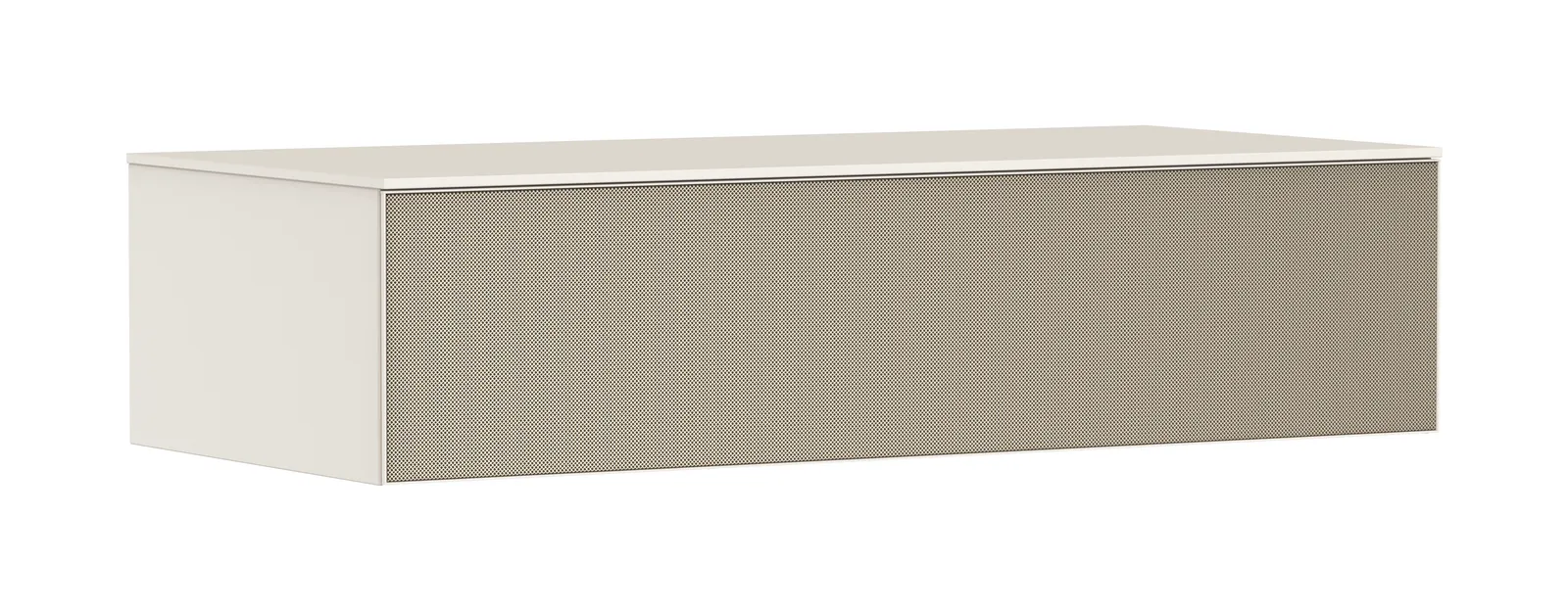 Xevolos E Chest of drawers matt sand beige 1180/550 with 1 drawer and overlay panel
