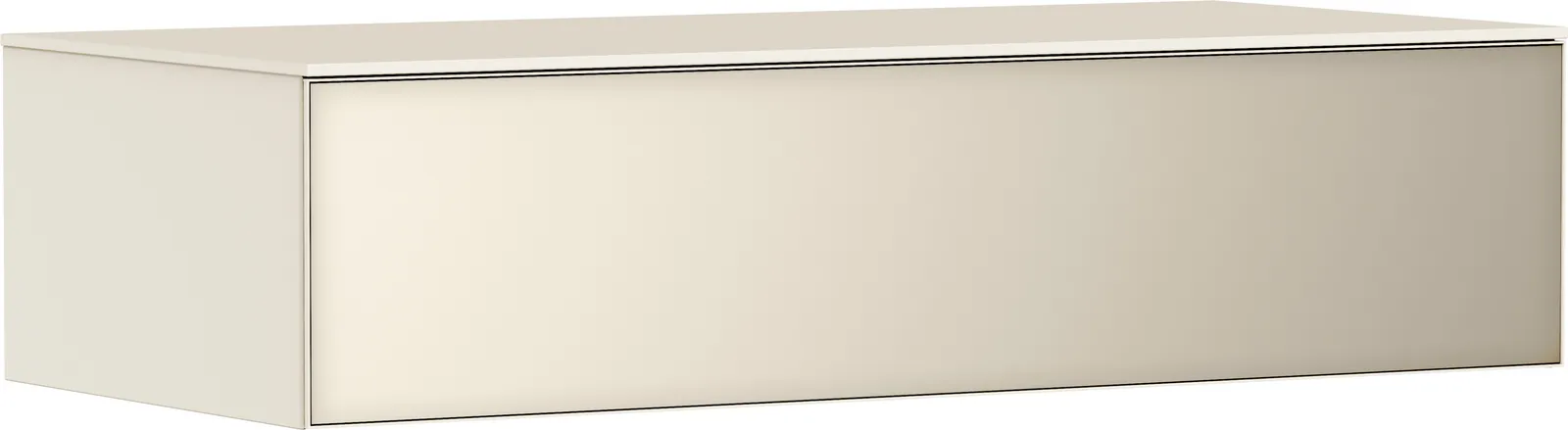 Xevolos E Chest of drawers matt sand beige 1180/550 with 1 drawer and overlay panel