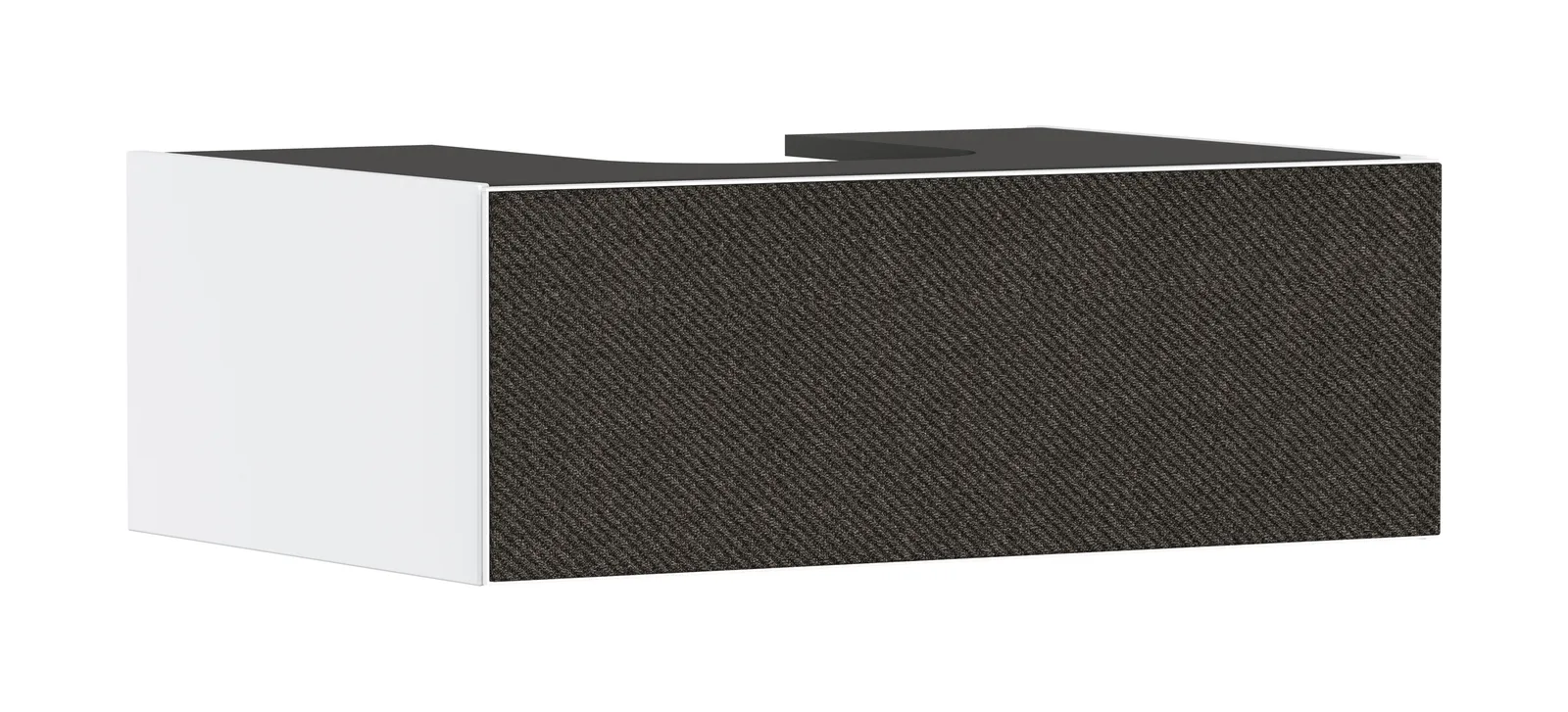 Xevolos E Lavabo tumbasi mat oq 780/550, 1 tortmali bilan, konsol-stoleshnitsa uchun, oʻrtada oʻyiq bilan