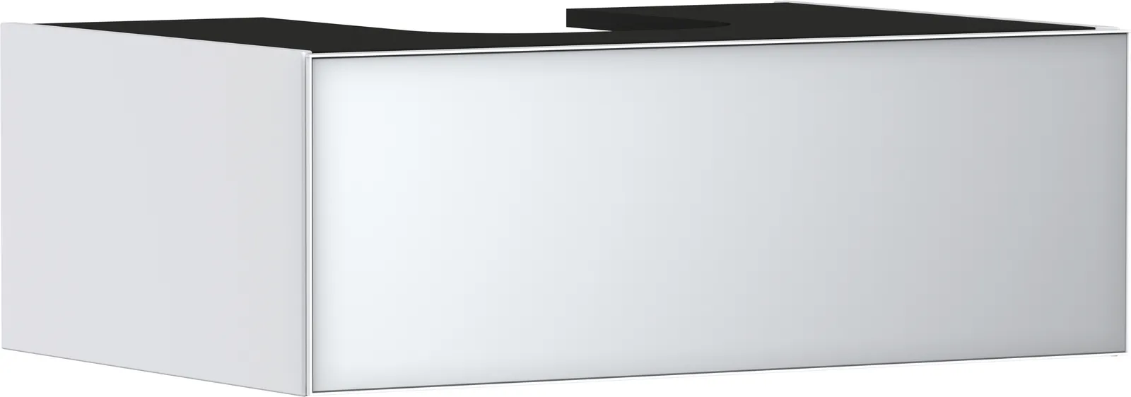 Xevolos E Lavabo tumbasi mat oq 780/550, 1 tortmali bilan, konsol-stoleshnitsa uchun, oʻrtada oʻyiq bilan