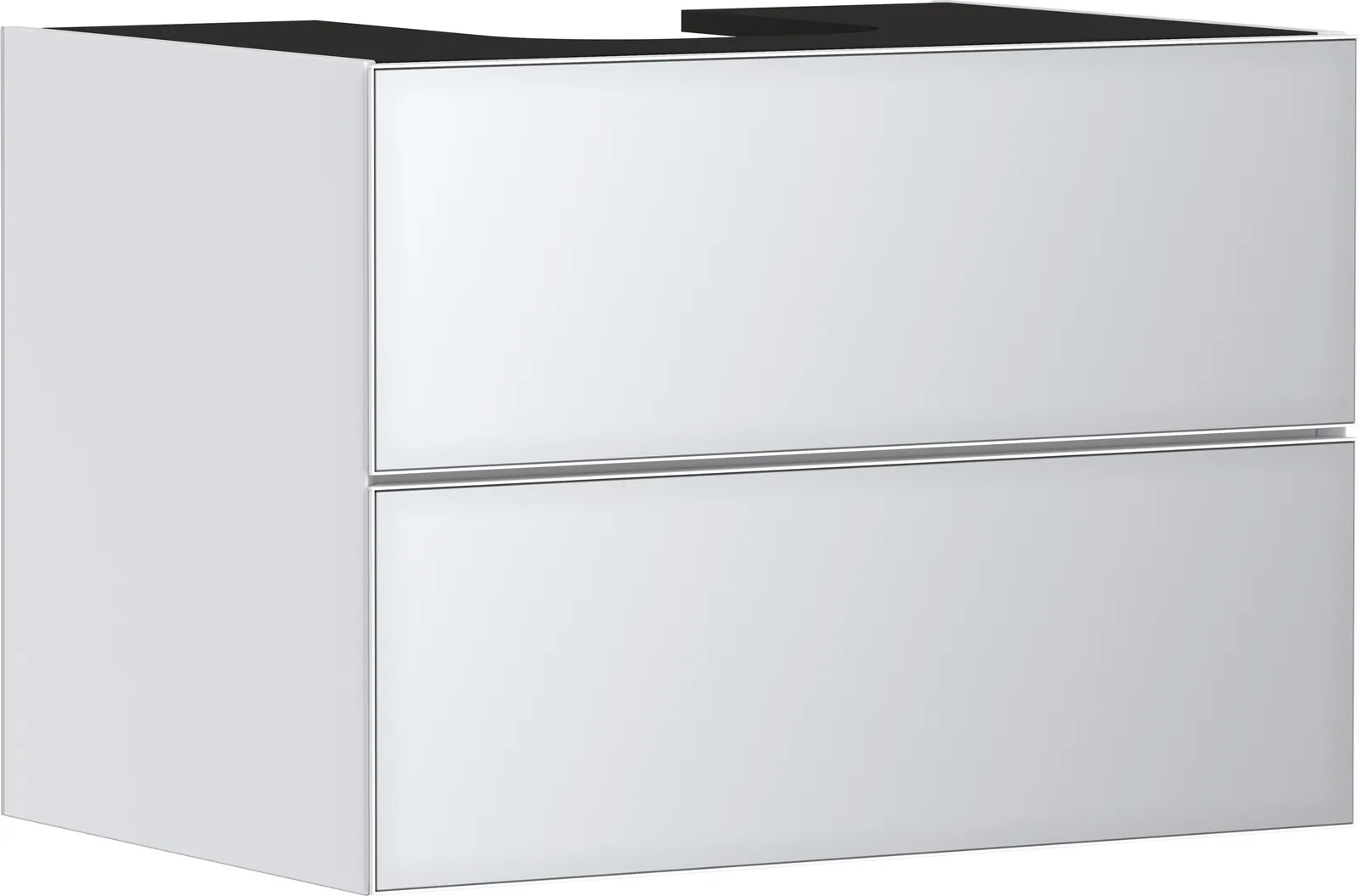 Xevolos E Vanity unit matt white 780/550 with 2 drawers for console countertop with centre cut-out