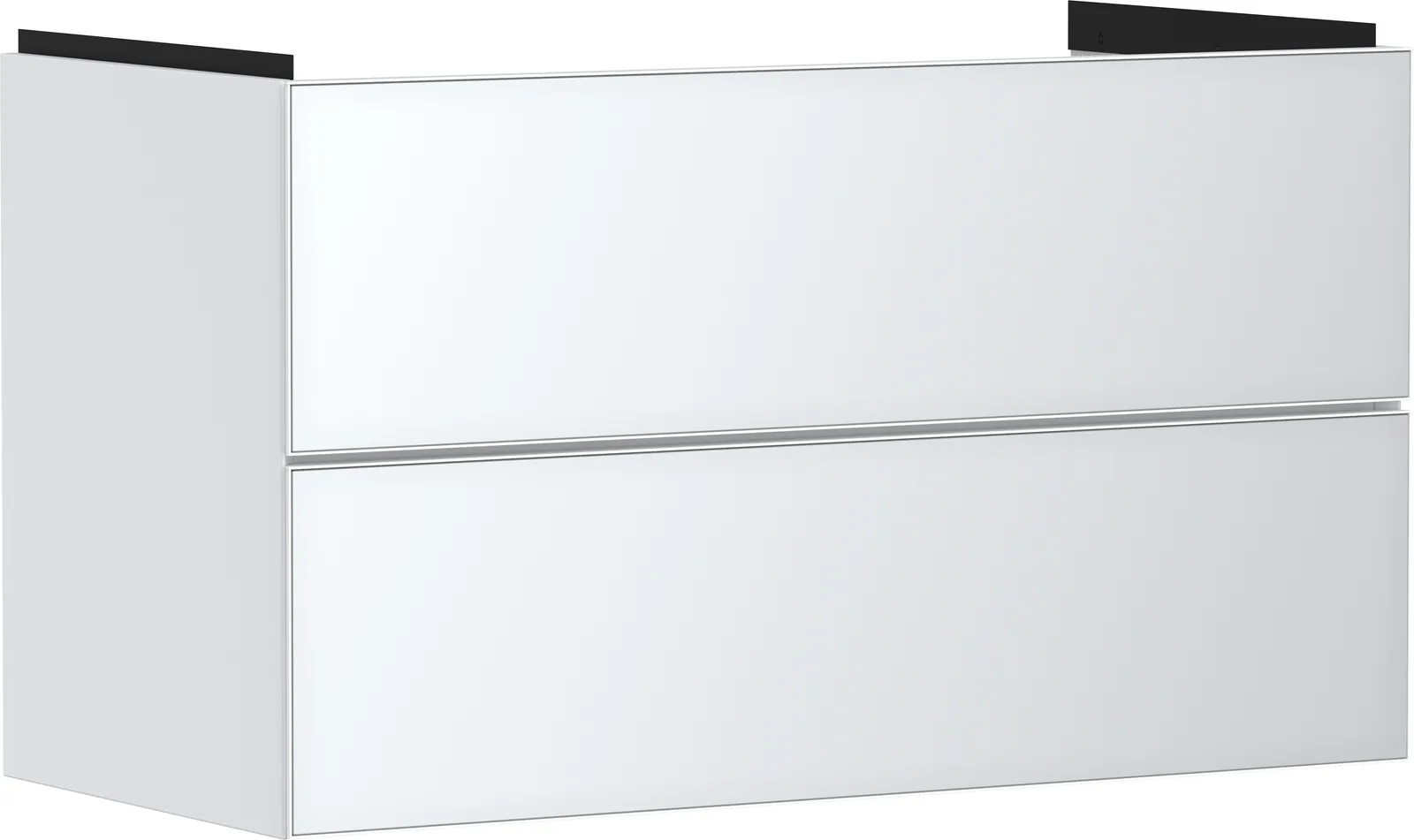 Xevolos E Lavabo tumbasi mat oq 980/475, 2 tortmali bilan, lavabo uchun