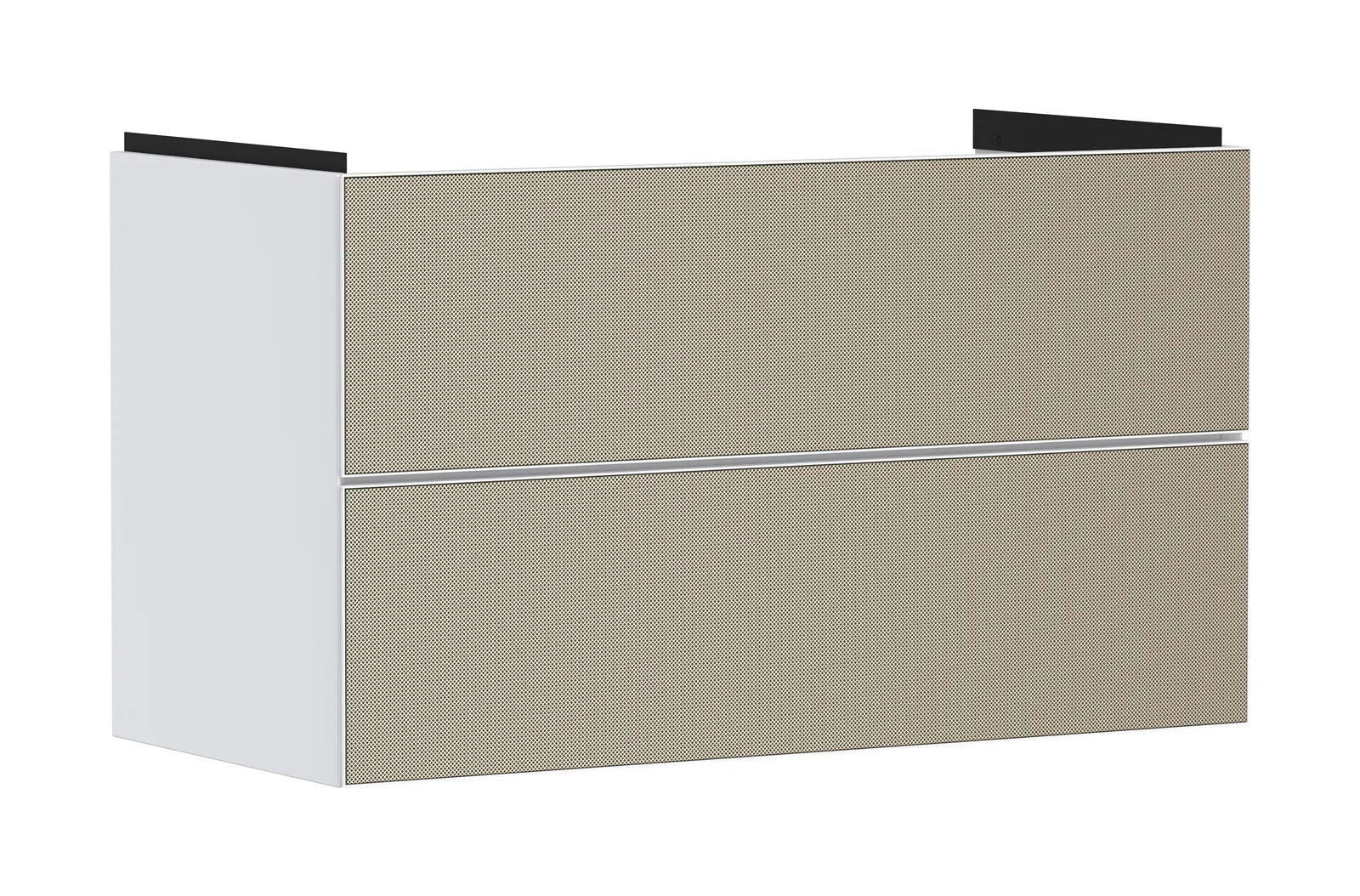 Xevolos E Lavabo tumbasi mat oq 980/475, 2 tortmali bilan, lavabo uchun