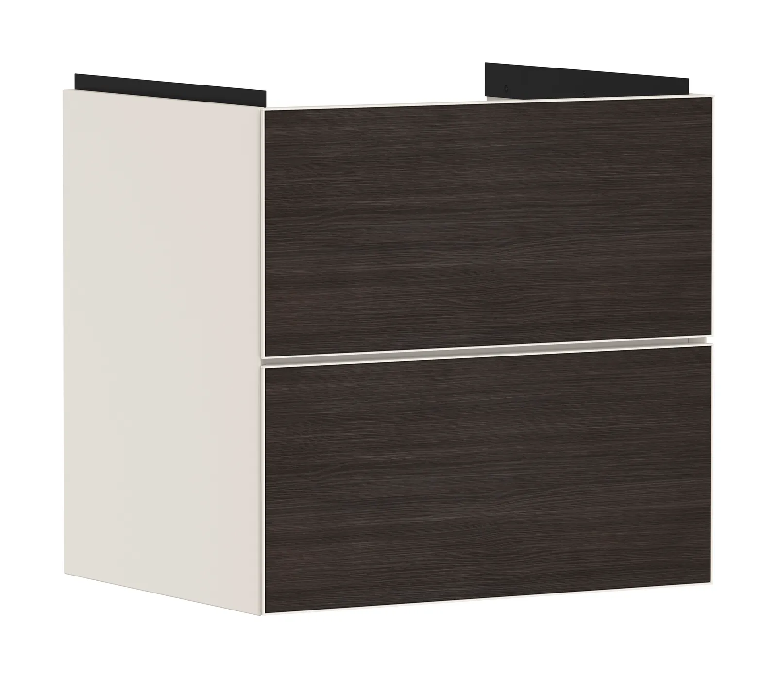 Xevolos E Lavabo tumbasi Sand mat bej 580/475, 2 tortmali bilan, lavabo uchun