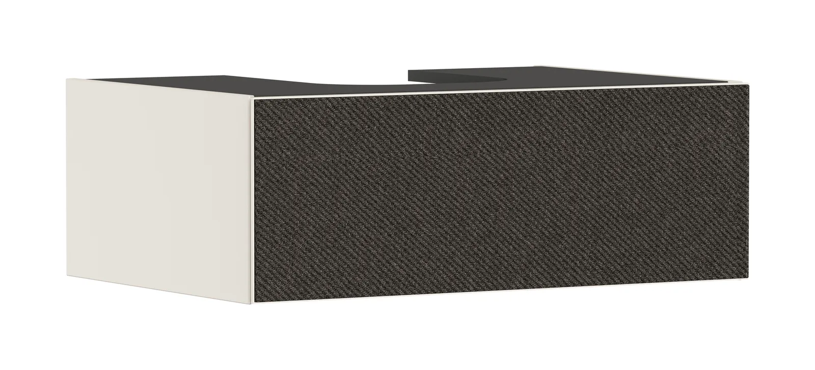 Xevolos E Vanity unit matt sand beige 780/550 with 1 drawer for console countertop with centre cut-out