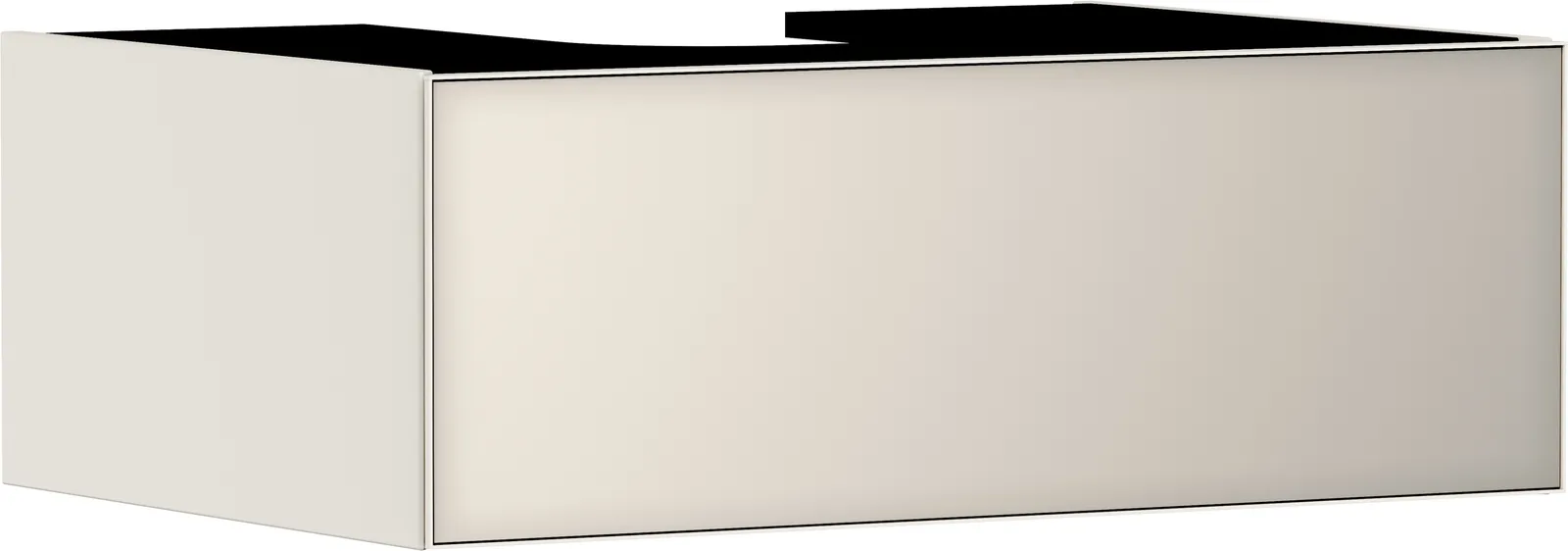 Xevolos E Vanity unit matt sand beige 780/550 with 1 drawer for console countertop with centre cut-out