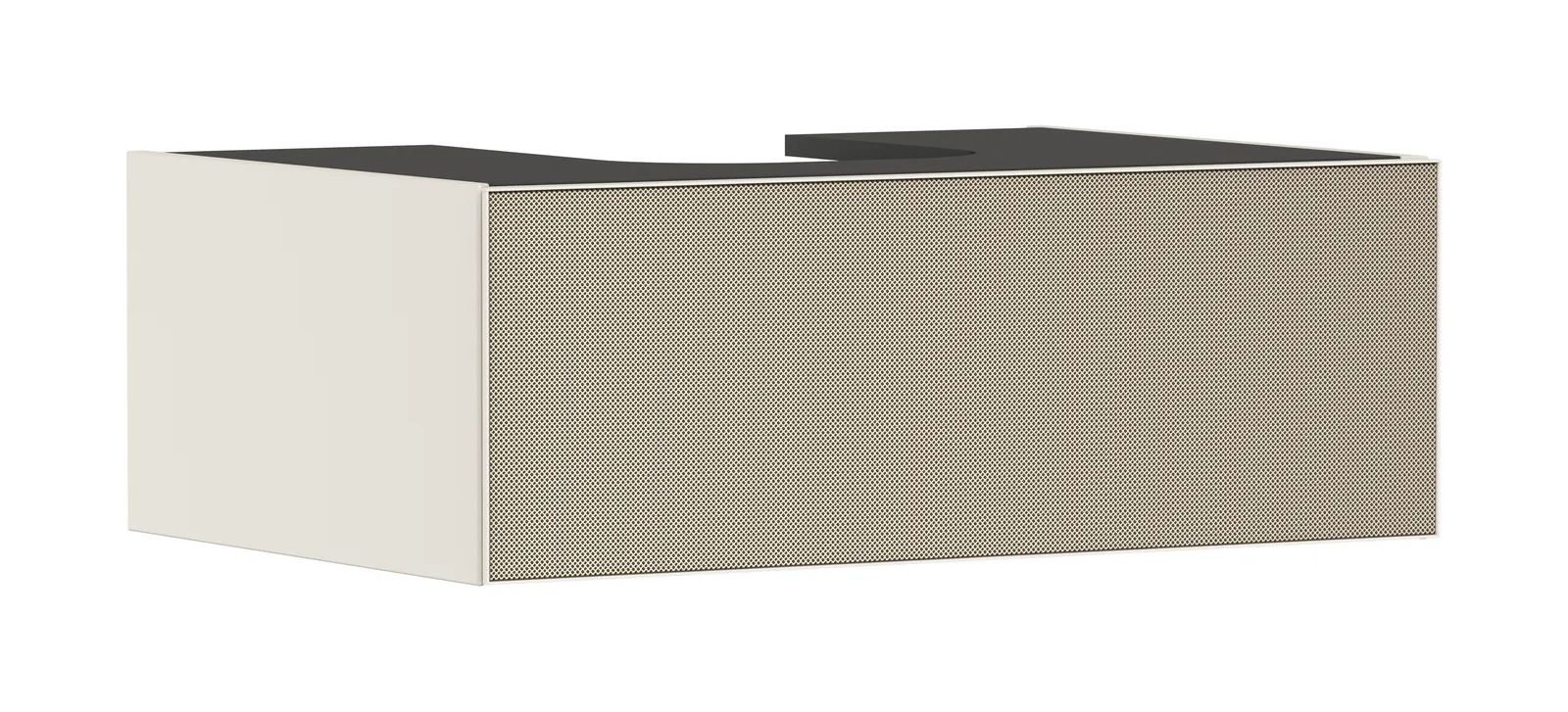 Xevolos E Vanity unit matt sand beige 780/550 with 1 drawer for console countertop with centre cut-out