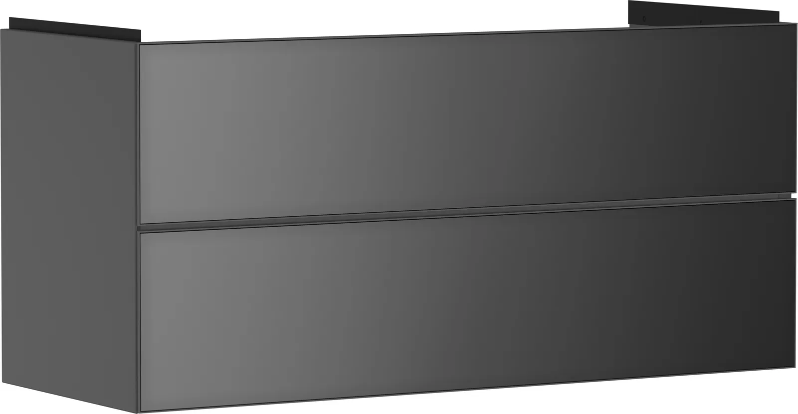Xevolos E Vanity unit matt slate grey 1180/475 with 2 drawers for basin