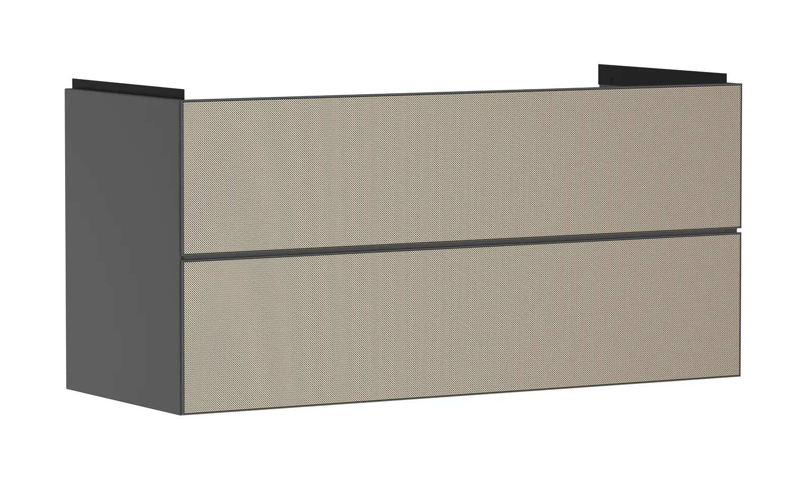 Xevolos E Vanity unit matt slate grey 1180/475 with 2 drawers for basin