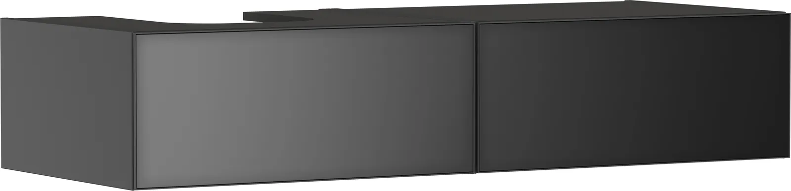 Xevolos E Lavabo tumbasi Slate mat kulrang 1370/550, 2 tortmali bilan, konsol-stoleshnitsa uchun, chapda oʻyiq bilan