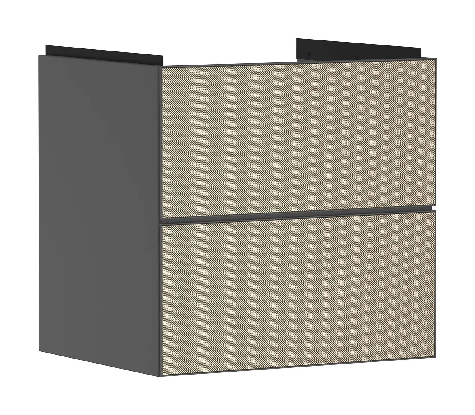 Xevolos E Lavabo tumbasi Slate mat kulrang 580/475, 2 tortmali bilan, lavabo uchun